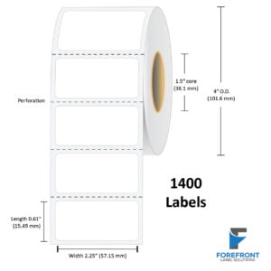 2.25" x 0.61" NP Chemical Label - 1400 Labels