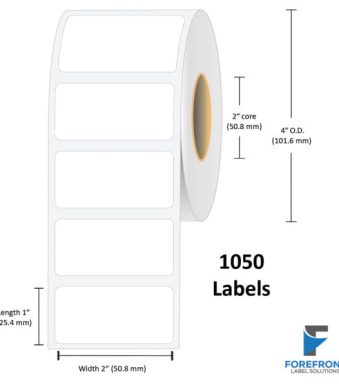 2" x 1" Matte Paper Label -1050/Roll