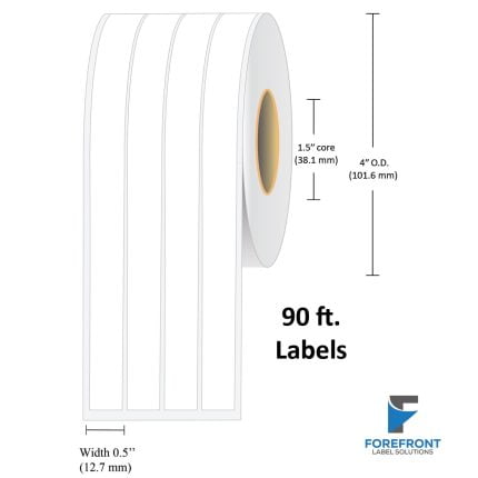 0.5" Continuous (4 UP) Chemical Label - 90 ft.