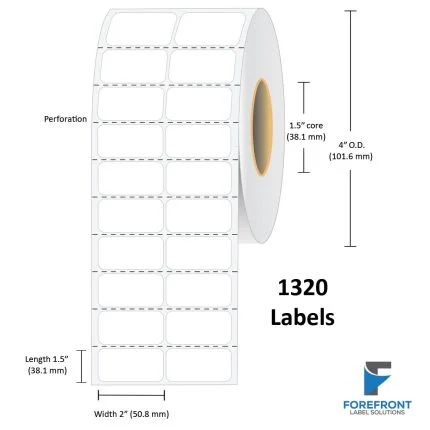 2" x 1.5" (2 UP) Chemical Label - 1320 Labels