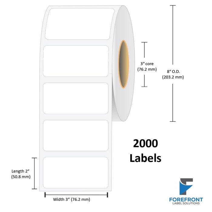 3" x 2" NP Chemical Label - 2000 Labels