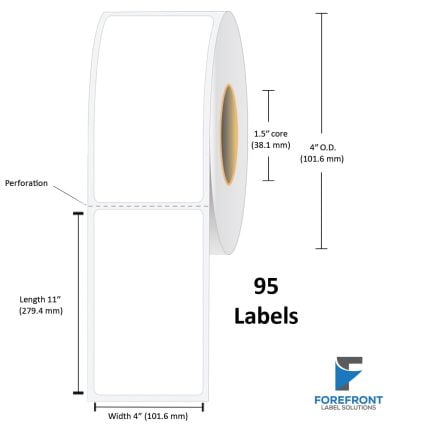 4" x 11" NP Chemical Label - 95 Labels