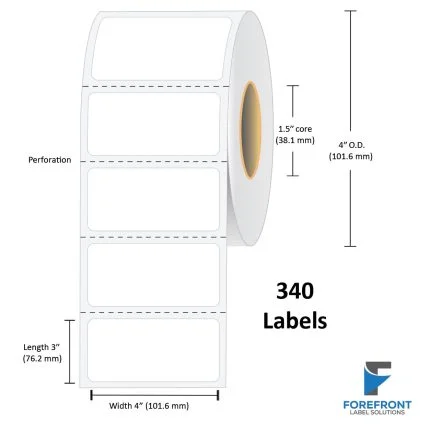 4" x 3" Chemical Label - 340 Labels