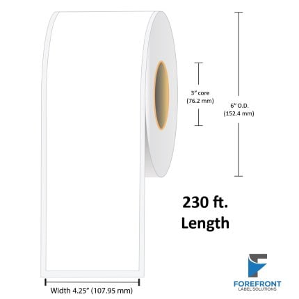 4.25" Continuous Gloss Paper Label - 230 ft.